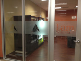 Frosted vinyl decals (2)